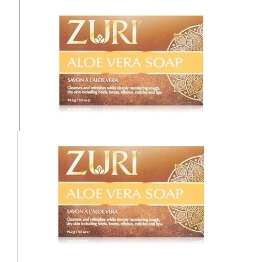 2 x Zuri Aloe Vera Bar Soap 3.5oz BNIB
